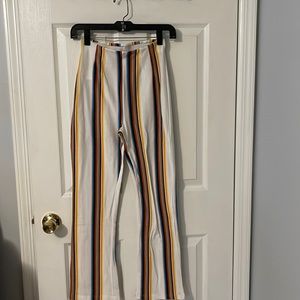 Free People pull on kick flares / stripe combo